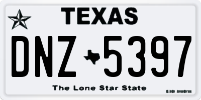 TX license plate DNZ5397