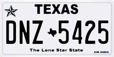 TX license plate DNZ5425