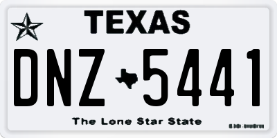 TX license plate DNZ5441