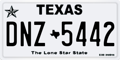 TX license plate DNZ5442