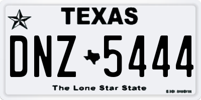 TX license plate DNZ5444