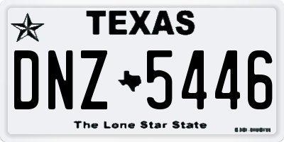 TX license plate DNZ5446