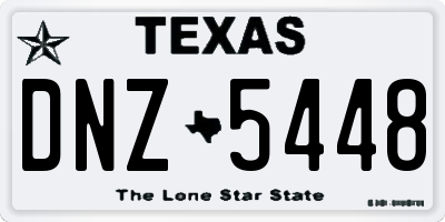 TX license plate DNZ5448