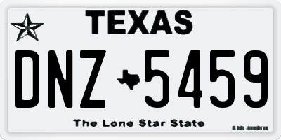 TX license plate DNZ5459