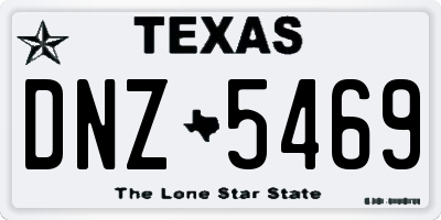 TX license plate DNZ5469