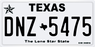 TX license plate DNZ5475