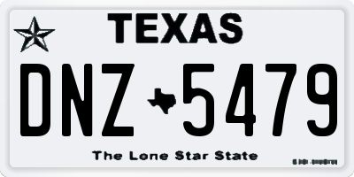TX license plate DNZ5479