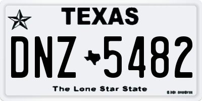 TX license plate DNZ5482