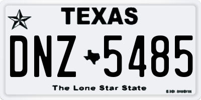 TX license plate DNZ5485