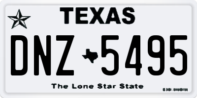 TX license plate DNZ5495