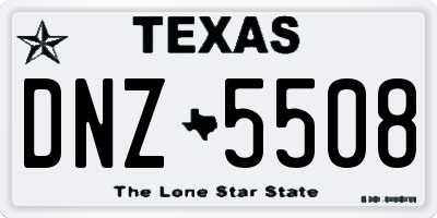 TX license plate DNZ5508