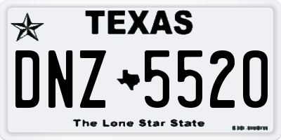 TX license plate DNZ5520