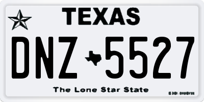 TX license plate DNZ5527