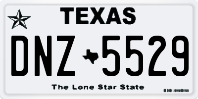 TX license plate DNZ5529