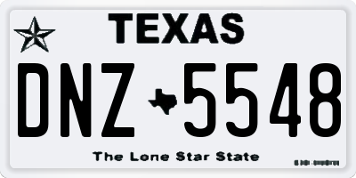 TX license plate DNZ5548