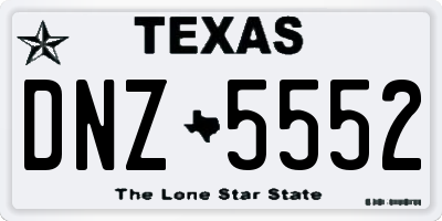 TX license plate DNZ5552