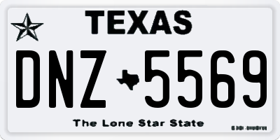 TX license plate DNZ5569