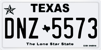 TX license plate DNZ5573