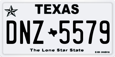 TX license plate DNZ5579