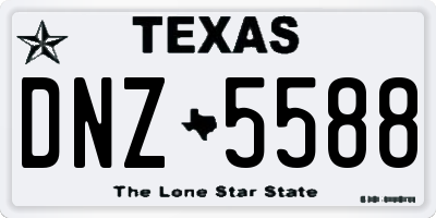 TX license plate DNZ5588
