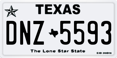 TX license plate DNZ5593