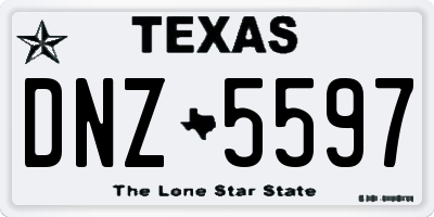 TX license plate DNZ5597