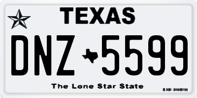 TX license plate DNZ5599