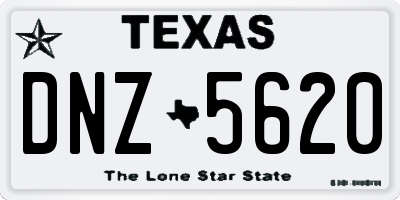 TX license plate DNZ5620