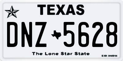 TX license plate DNZ5628