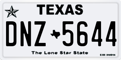 TX license plate DNZ5644