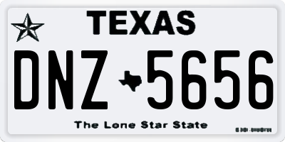 TX license plate DNZ5656
