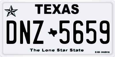 TX license plate DNZ5659