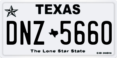 TX license plate DNZ5660