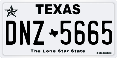 TX license plate DNZ5665