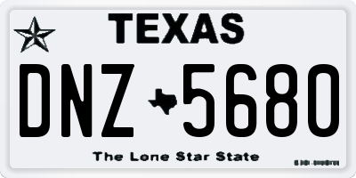 TX license plate DNZ5680