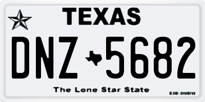 TX license plate DNZ5682