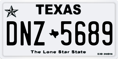 TX license plate DNZ5689