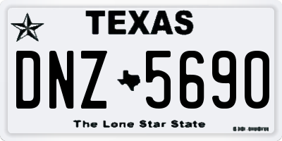 TX license plate DNZ5690