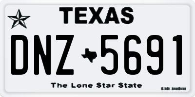 TX license plate DNZ5691