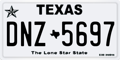 TX license plate DNZ5697