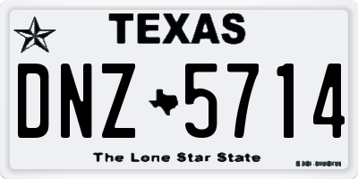 TX license plate DNZ5714