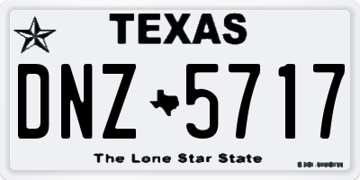 TX license plate DNZ5717