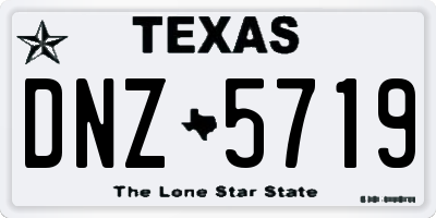 TX license plate DNZ5719