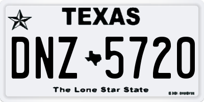 TX license plate DNZ5720