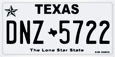 TX license plate DNZ5722
