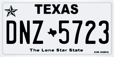 TX license plate DNZ5723