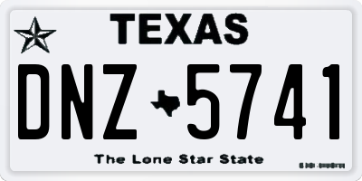 TX license plate DNZ5741
