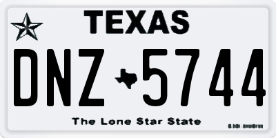 TX license plate DNZ5744