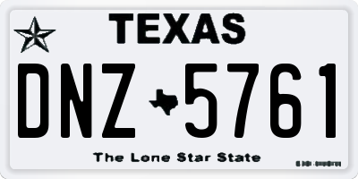 TX license plate DNZ5761