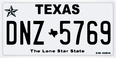 TX license plate DNZ5769